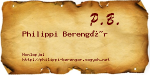 Philippi Berengár névjegykártya